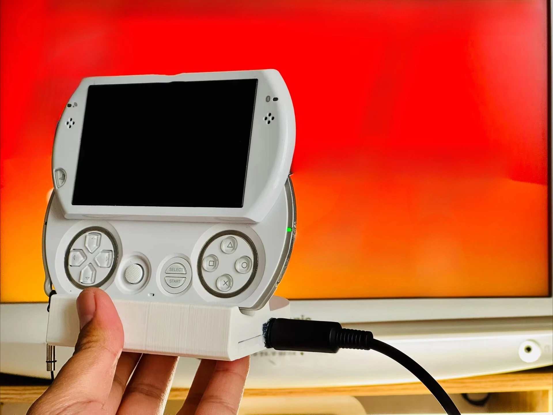 for PSP Go 2026 DIY Video Output Dock with Component Video Output & Type-C Power Supply, 3D-Printed Handmade Dock