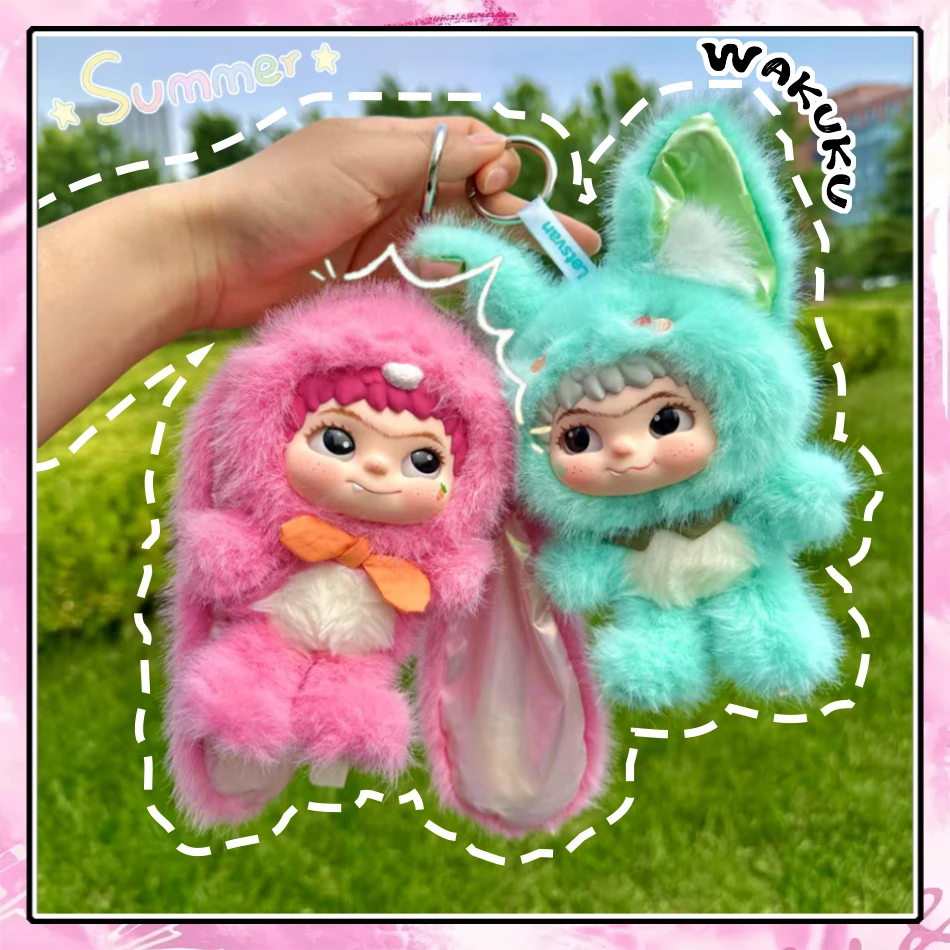 Wakuku Fox & Bunny Trickor Treat caja ciega PVC colgante estatuilla llavero decoración colección Linda sorpresa misterio juguete para regalo de Navidad