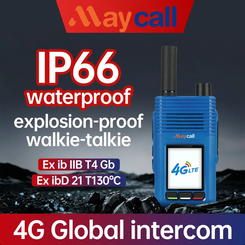 Maycall 4G POC Handheld Walkie-Talkie 5000km Single-Call Wireless Two-Way Communication Explosion Proof IPX6 Water