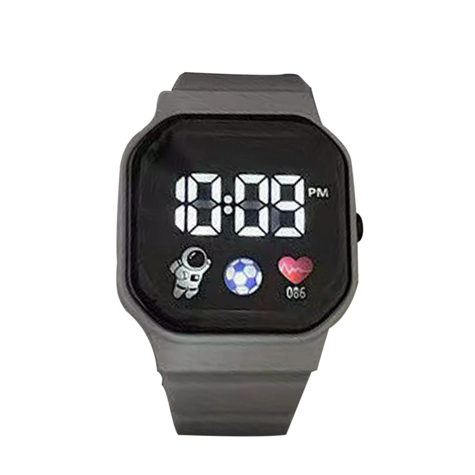 LED Digital Electronic Watch The Astronaut Large Square Dial Led Screen Watches for Children Students