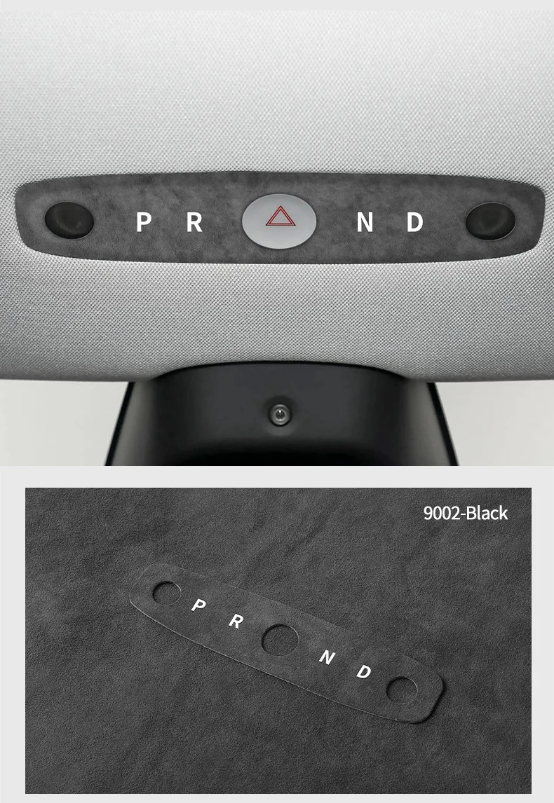 Für Tesla Model 3 (2023-) Model Y (2025-) Auto Vorderes Leselicht-Panel Zierleiste Aufkleber aus Alcantara Innenraum-Tuning Zubehör – Detail 7