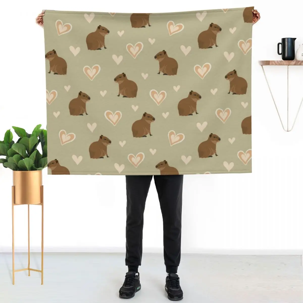 Capybara II Throw Blanket Decorative Sofa Stuffeds Soft Big cosplay anime Sofas anime Blankets