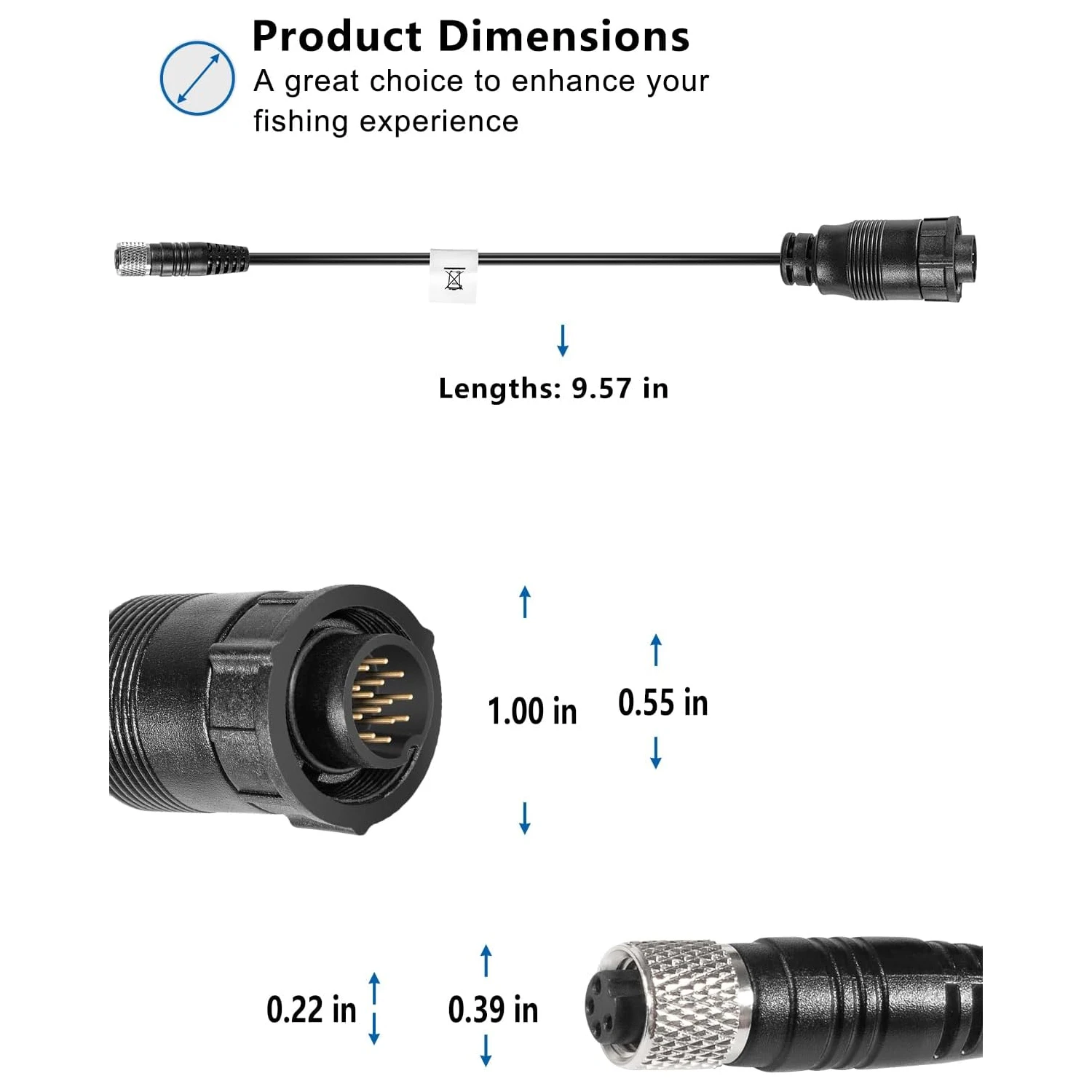 For Minn Kota MKR-US2-13 Universal Sonar 2 Adapter Cable for APEX, SOLIX, Onix, XPLORE Fish Finders More- #1852073