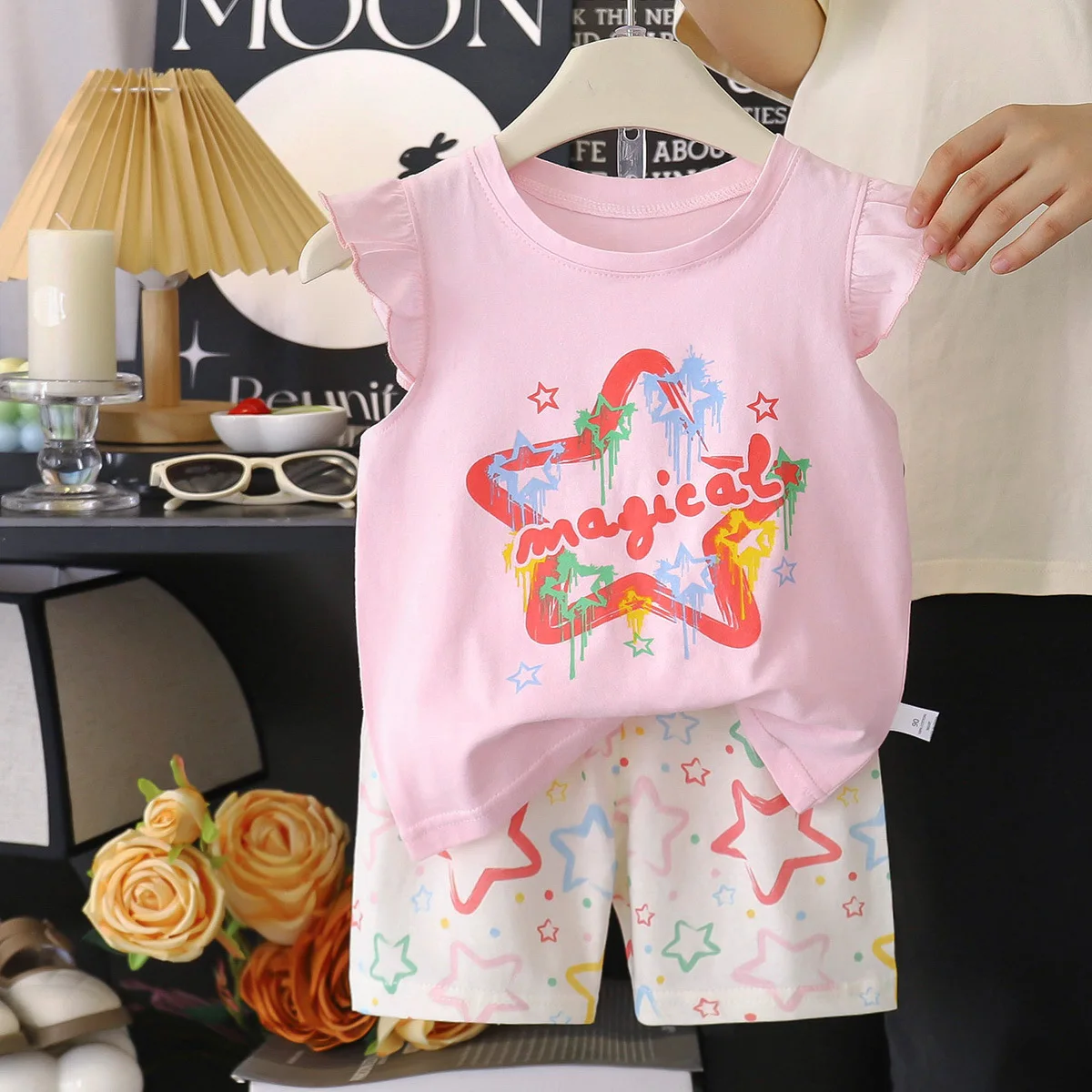 Children's vest set pure cotton girls' summer clothing Korean version of children's clothing new summer boys