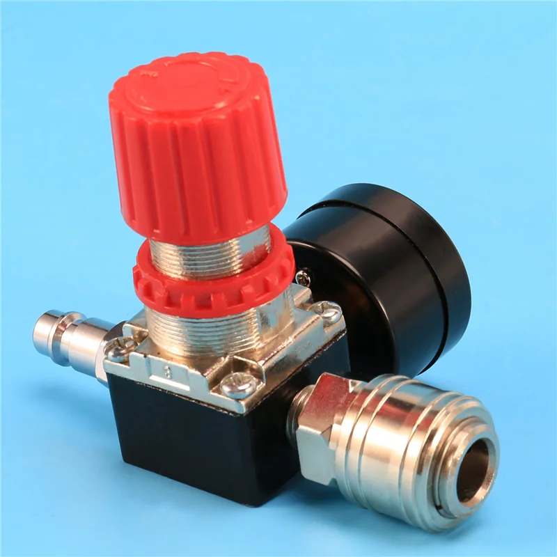 ABMI-3Pcs 1/4 дюйма Регулятор давления Воздушный компрессор Регулятор давления Редукционный клапан 3 отверстия Регулирующий клапан 12 бар,
