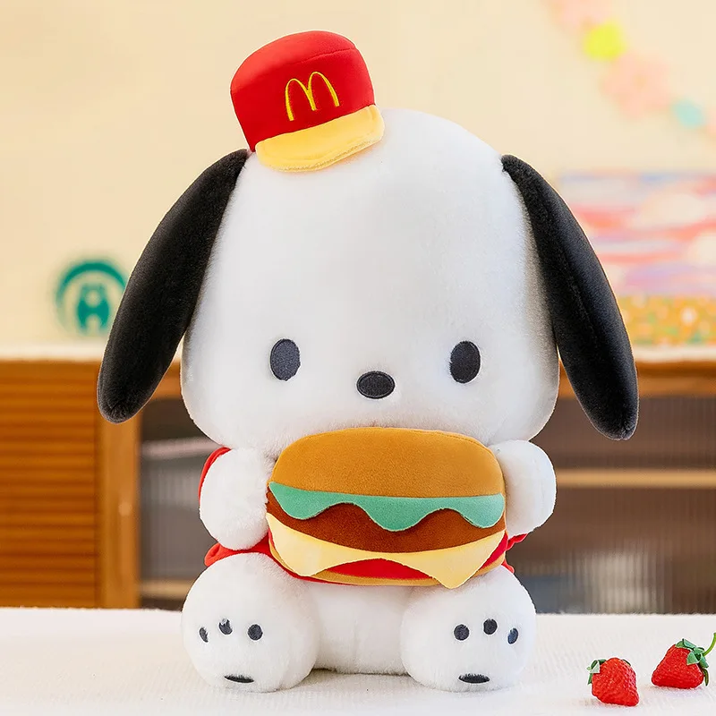 Hamburger Pochacco Stuffed Toys Plushier Soft Throw Pillow Plush Dolls Home Car Plush Decoration Boys Girls Stuffed Doll Gift