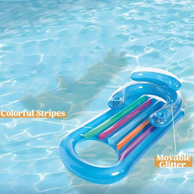 Aufblasbare Pool-Schwimmer, aufblasbare Wasserliege, spritzwassergeschützte aufblasbare Schwimmerliege für Camping am Pool am Meer, am Strand, im Hinterhof