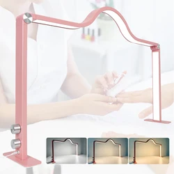 35W Upgraded Half Moon Light 32In Foldable Nail Tech Lamp 3000-6500K Brightness Adjustable LED Nail Light for Desk Eyelashes