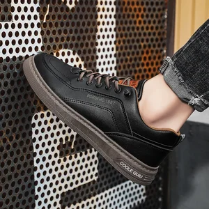 2024 New Men's Casual Shoes of Plutonium Leather Shoes for Men Rappable Lace Fashion Lofer Fall Apartments Men's Shoes 8 Main Sales Social Shoes - №8