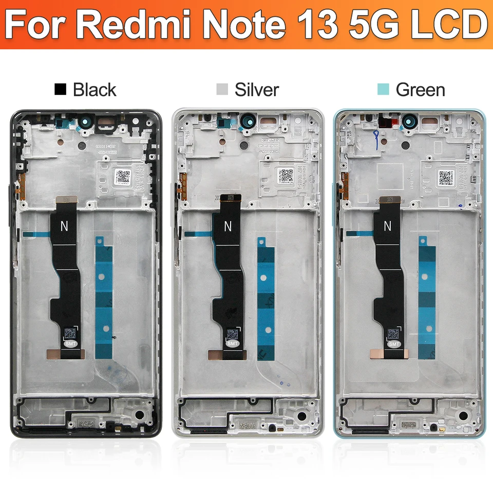 Schermo LCD TFT Di Ricambio Per Xiaomi Redmi Note 13 5G – Display Touch Completo Con Strumenti, Modello 2312DRAABG/2312DRAABI, Nero Senza Cornice - 3