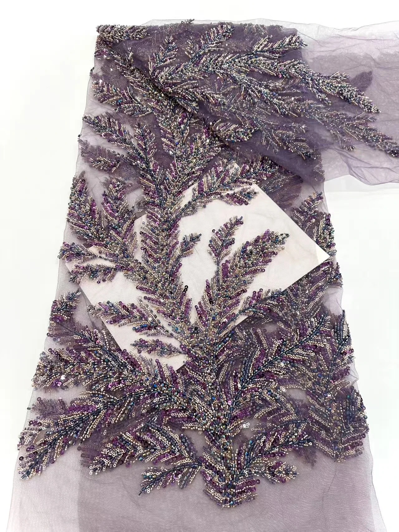 High-quality French luxury beaded lace, African beaded handcrafted art lace fabric, Nigerian sequin sewing fabric