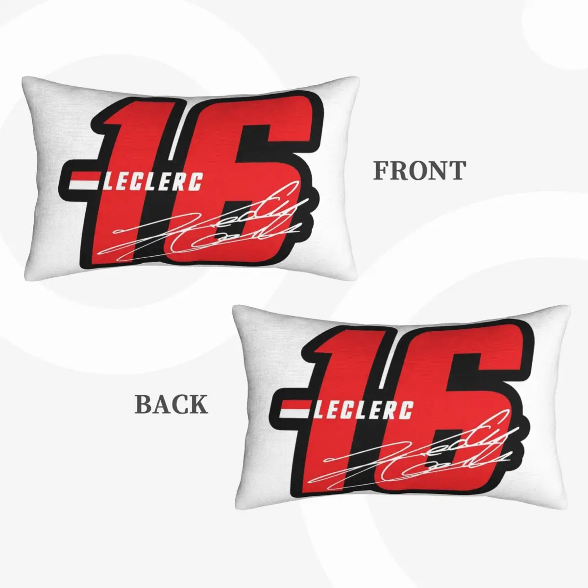 Leclerc 16 F1 Rectangle Pillowcase Cushion Cover Decor Bedroom Bed Home Comfort Throw Pillow