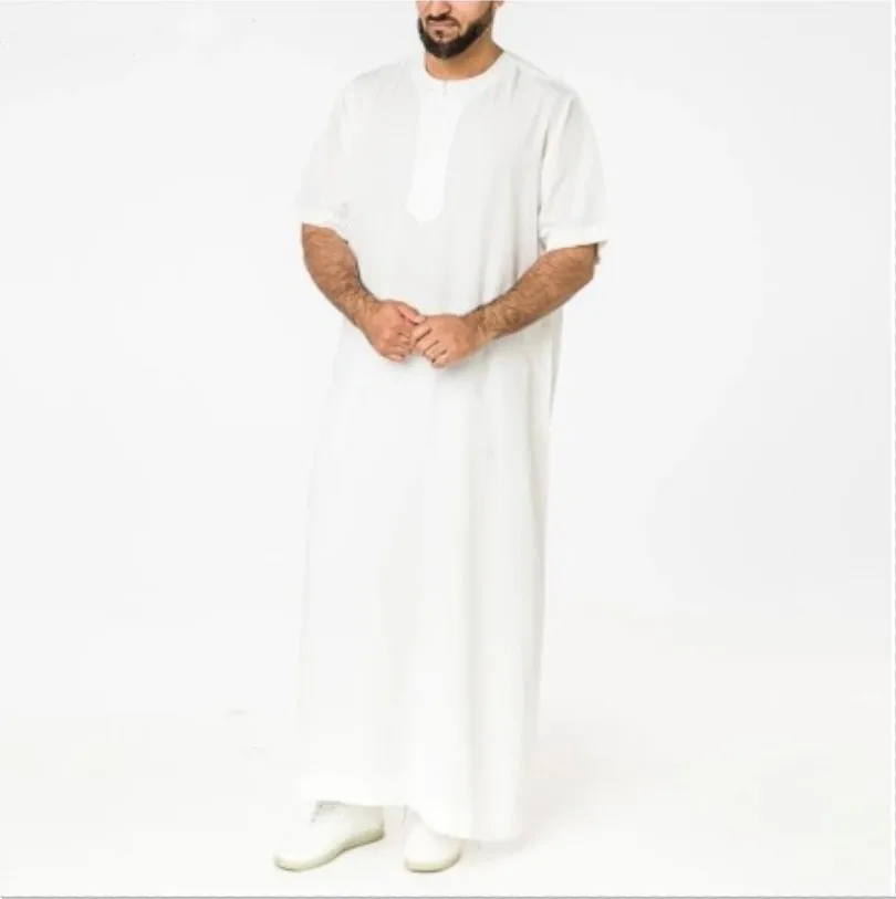 Chemise longue musulmane polyvalente, Robe monochrome, Dubaï, Respzed, Mode décontractée, Nouveau, Vente chaude, 5XL, 2023