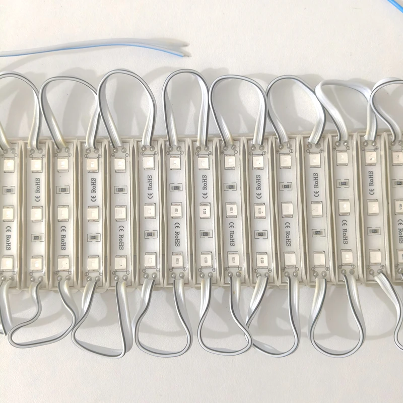 

20Pcs 12V SMD 3 LED Module Injection White Waterproof IP65 Decorative 5054 Strip Bar Light Lamp Warm White Red Green Blue Pink