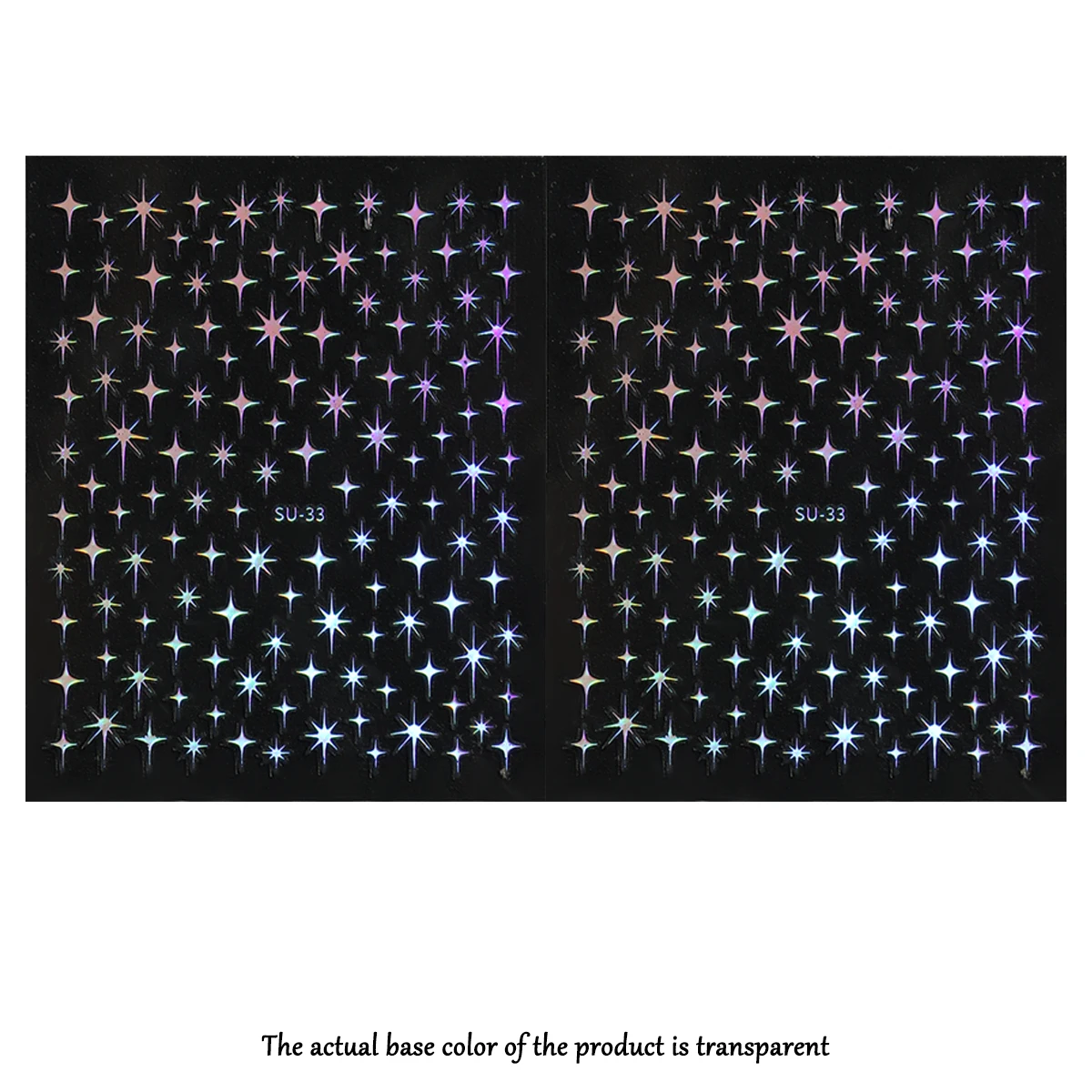 3D Metaal Zilver Sterrenlicht Nail Art Stickers Glanzende 3D Laser Ster Nail Decals 8*10 cm Zelfklevende Sterrenlichten Nagelbenodigdheden