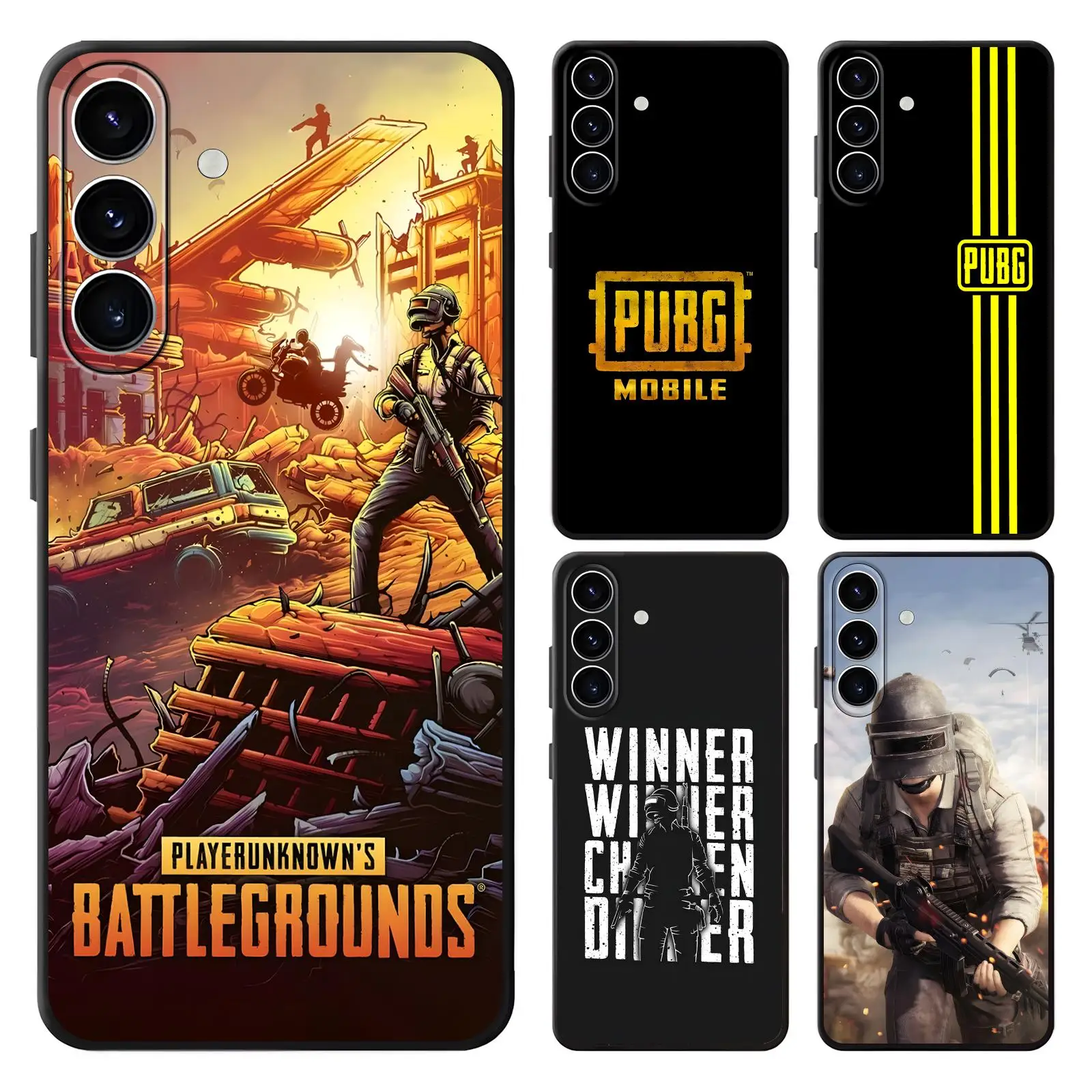 Phone Case For Samsung A57 A56 A37 A27 A17 A36 A26 A55 A35 Anti-Drop Soft Black Case Classic game pubg