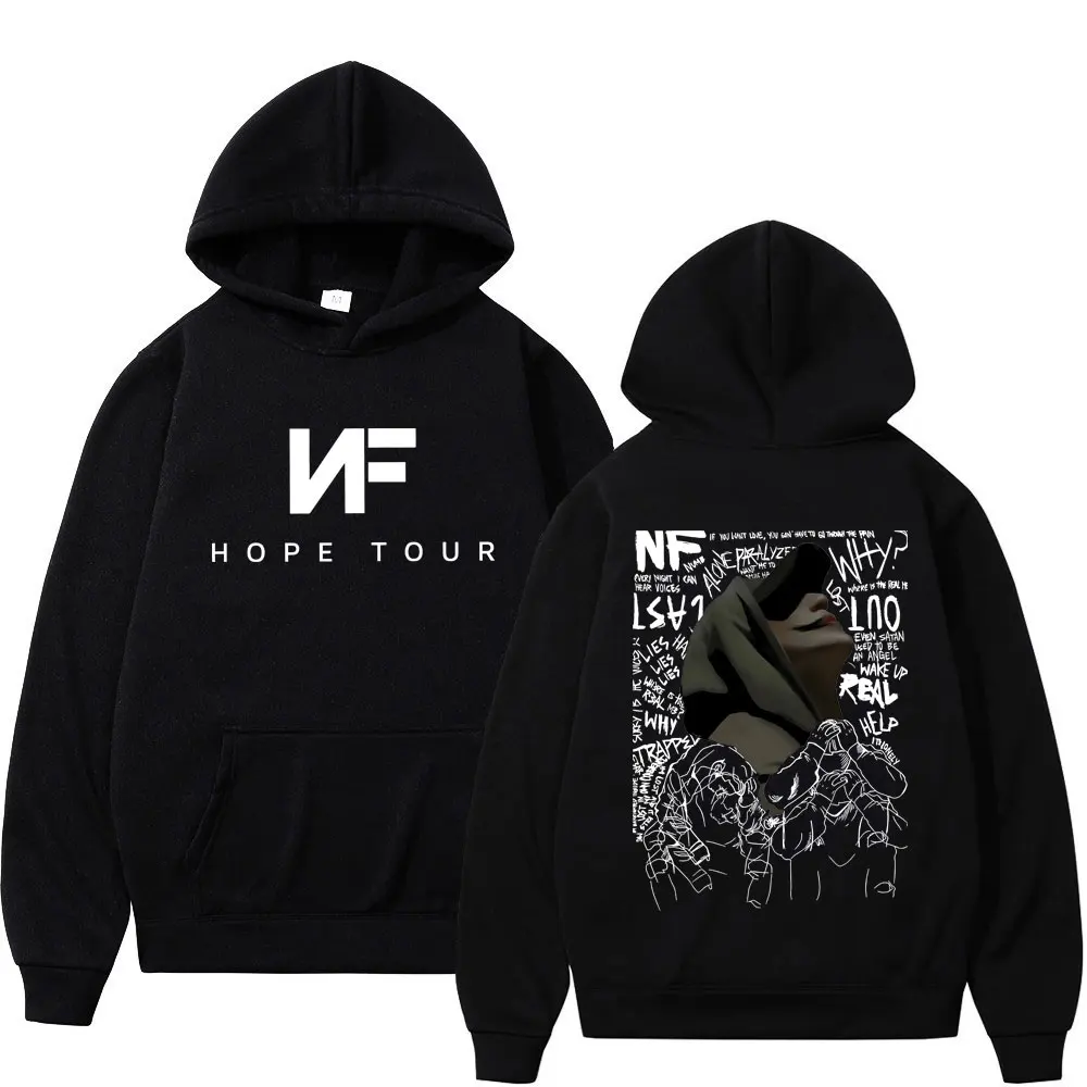 

Rapper NF Music Album Hope Concert Tour Print Hoodies Fashion Hip Hop Oversized Sweatshirts Unisex High Quality Fleece Pullovers