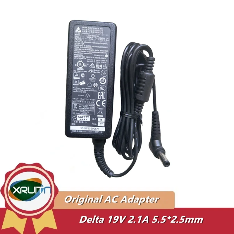 

Оригинальное зарядное устройство для ноутбука ASUS 40 Вт, 19 В, 2,1 А, адаптер переменного/постоянного тока для ASUS MZ279HL ADP-40KD BB светодиодный монитор 5,5*2,5 мм