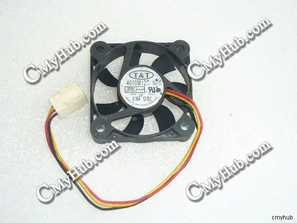 For T&T 4010M12C NF1 DC12V 0.16A 4010 4CM 40MM 40X40X10MM 3pin Cooling Fan 4010M12C