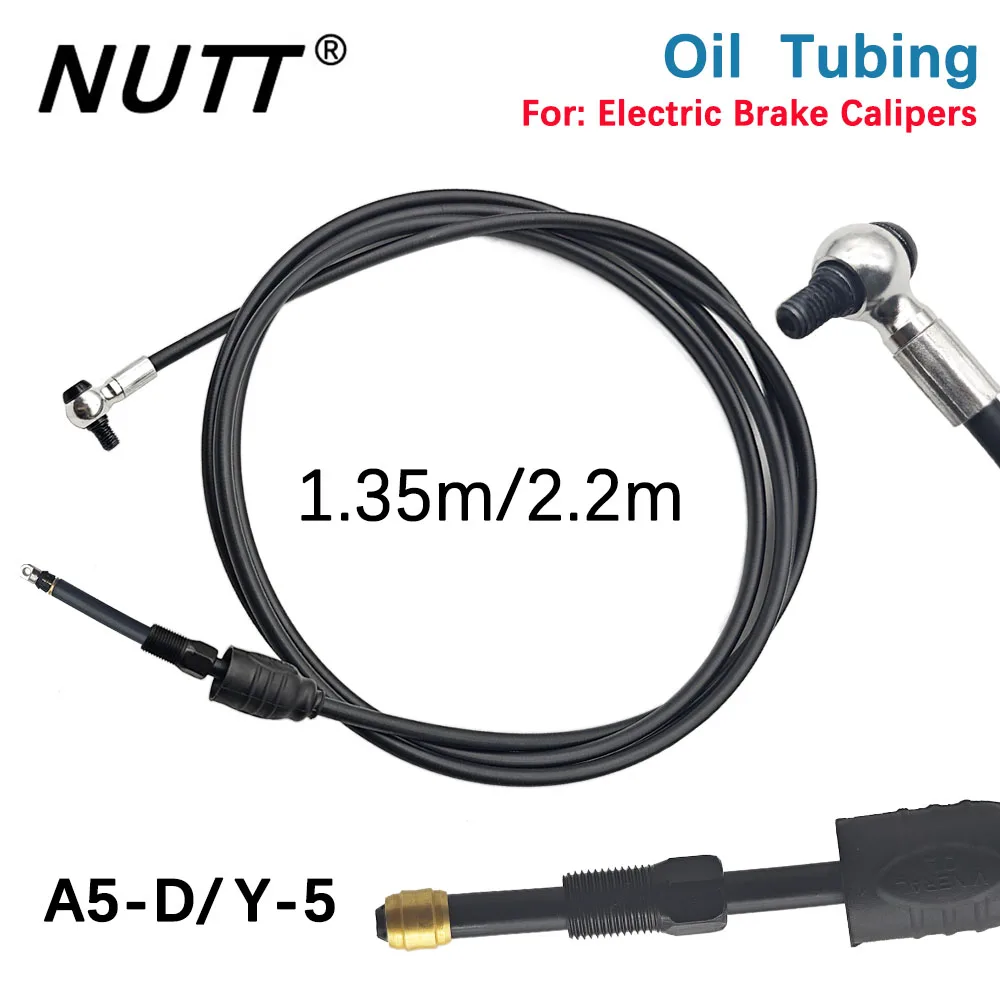 NUTT Y-5 A5-D Oil Tubing 1.35m 2.2m For Scooter E-bike Electric Calipers Oil Pipe Oil needle Olive head Rubber cap Silver Joint