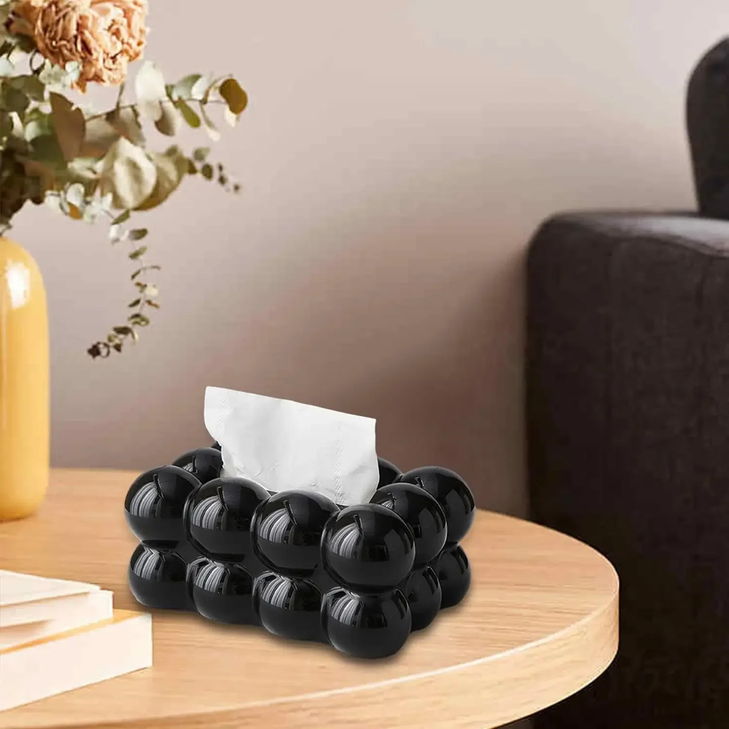 New type Tissue storage box Marshmallow style White and Black Nortic Artwork Plastic Tissue Box For Home restaurant and office