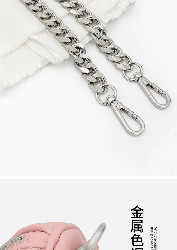 حزام حقيبة بديل لحزام حقيبة كروس، ملحق سلسلة ألومنيوم معدنية يمكنك صنعها بنفسك، فاتورة يدوية للكتف تحت الإبط