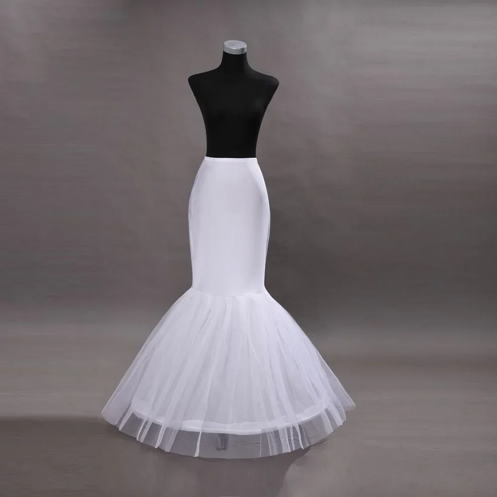 Branco nupcial sereia para vestido mulher petticoat crinoline underskirt casamento hoop saia anáguas