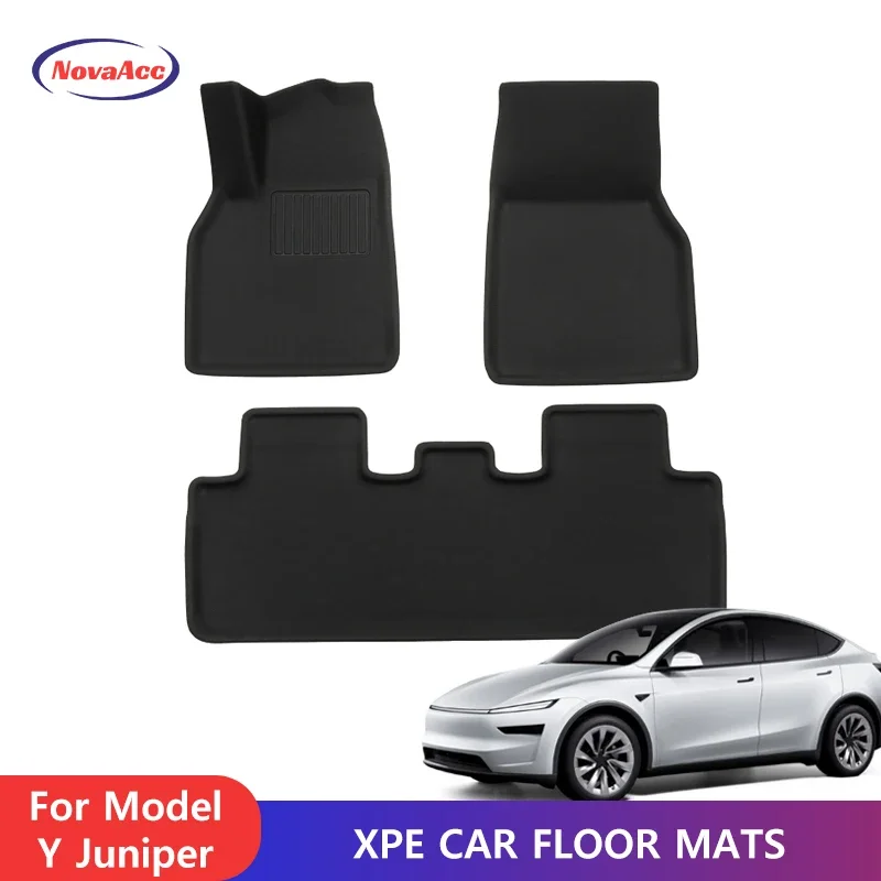 

Car Floor Mats For Tesla Model Y Juniper 2025 XPE Trunk Liner All-Weather Non-Slip Sound Insulation Elastic Cargo Protective Pad