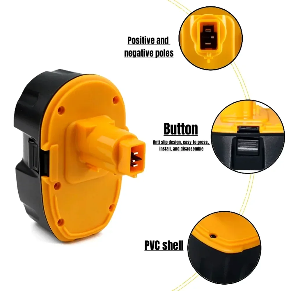 Náhradní baterie 18V 9,8Ah pro Dewalt DC9096 DE 9503 DW 9095 9096 9098 XRP aku vrtačky a šroubováky - náhled 2