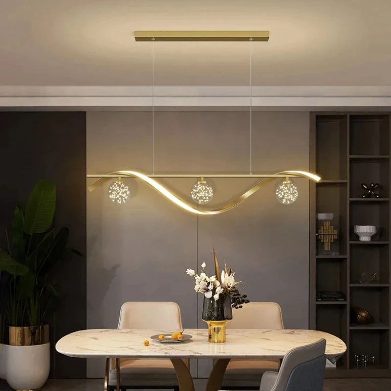 Nordic Rotate Glass Ball LED Pendant Lights for Bar Living Room Office  Dining Tables Ceiling Chandelier Home Decor Luminaires