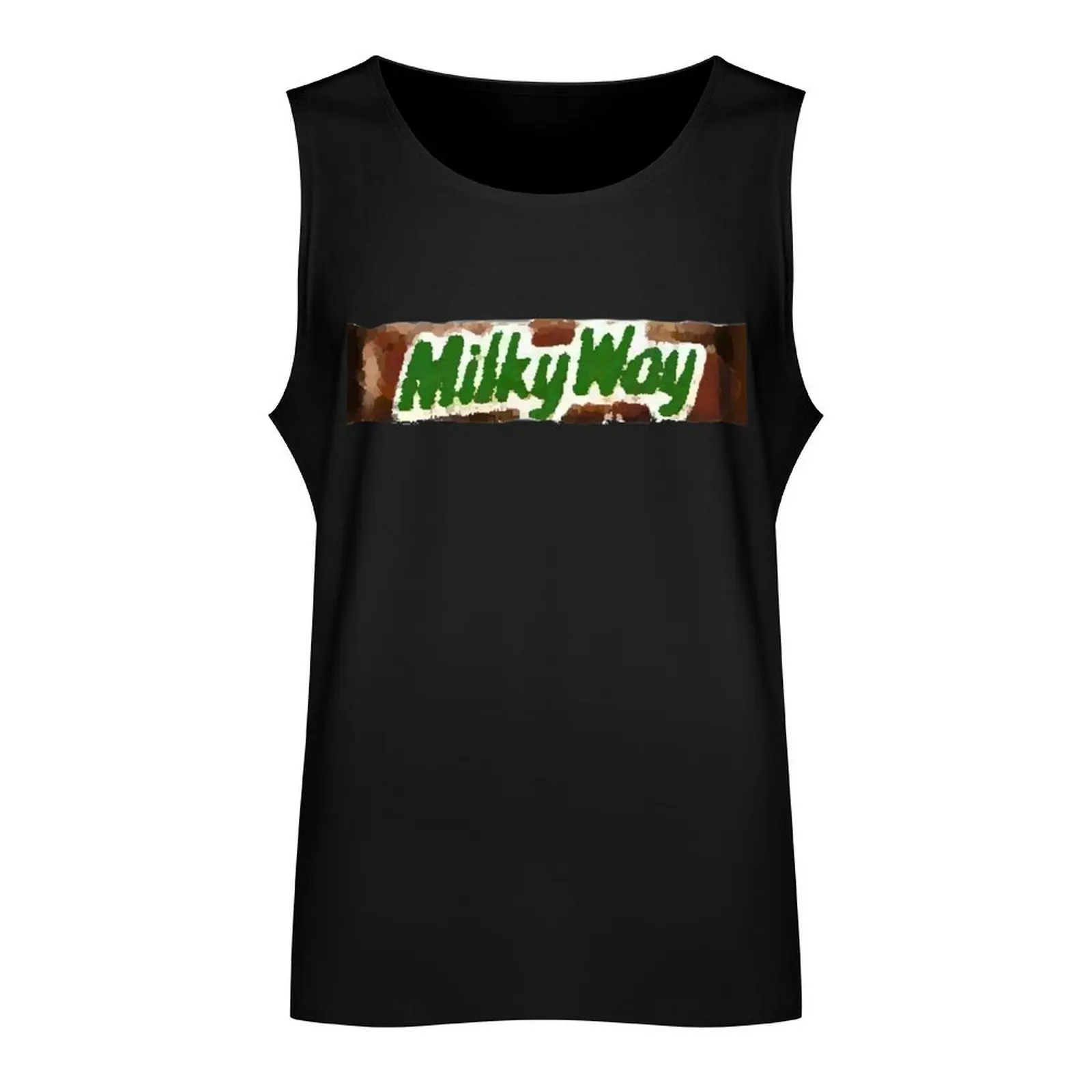 Pastel Milky Way Candy BarWrapper in Oils Tank Top singlets for men mens clothing