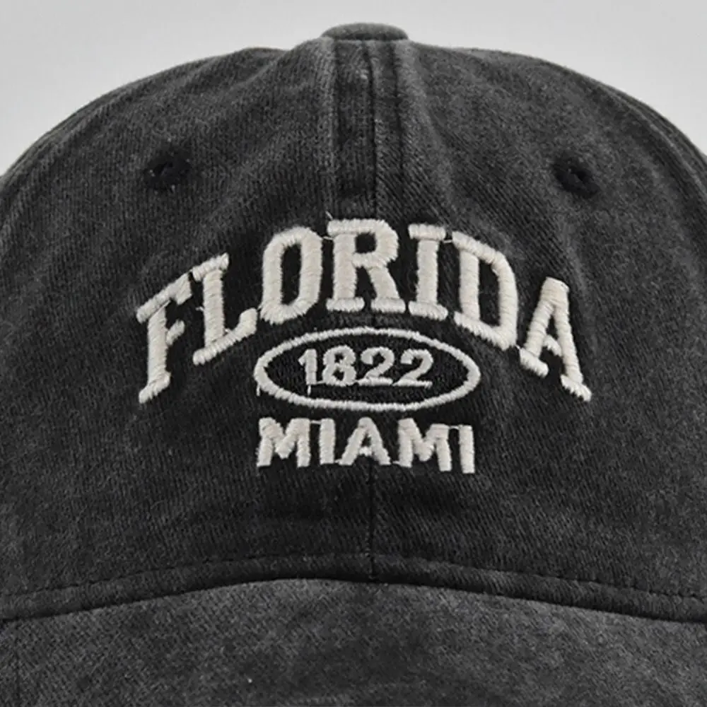 فلوريدا التطريز قبعات البيسبول القوطية الشارع الشرير قابل للتعديل قبعات البيسبول المغسولة الهيب هوب قبعات واقية من الشمس