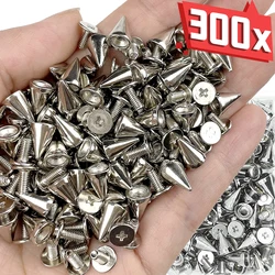 Wholesale Round Cone Spikes Metal Tree Spike Screwback Studs DIY Handcraft Cool Punk Garment Rivets Decoration for Clothes Shoes