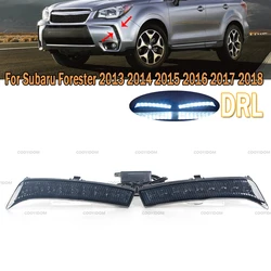 PMFC For Subaru Forester 2013 2014 2015 2016 2017 2018 Daylight Daytime Running Lights Signal Lamps 2Pcs DRL LED Fog lights