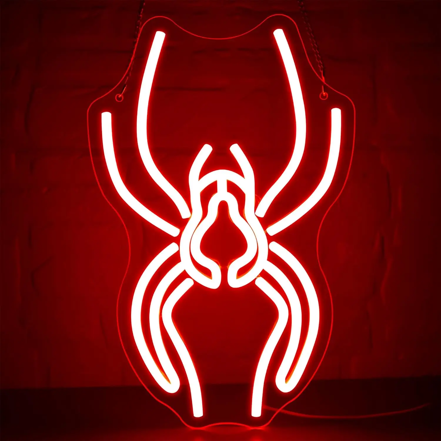 

Паук Неоновая вывеска с регулируемой яркостью Аниме Хэллоуин Неоновый свет Настенный декор для Человека Пещера Паук Игровая комната Зоомагазин Бар Спальня Хэллоуин Бир