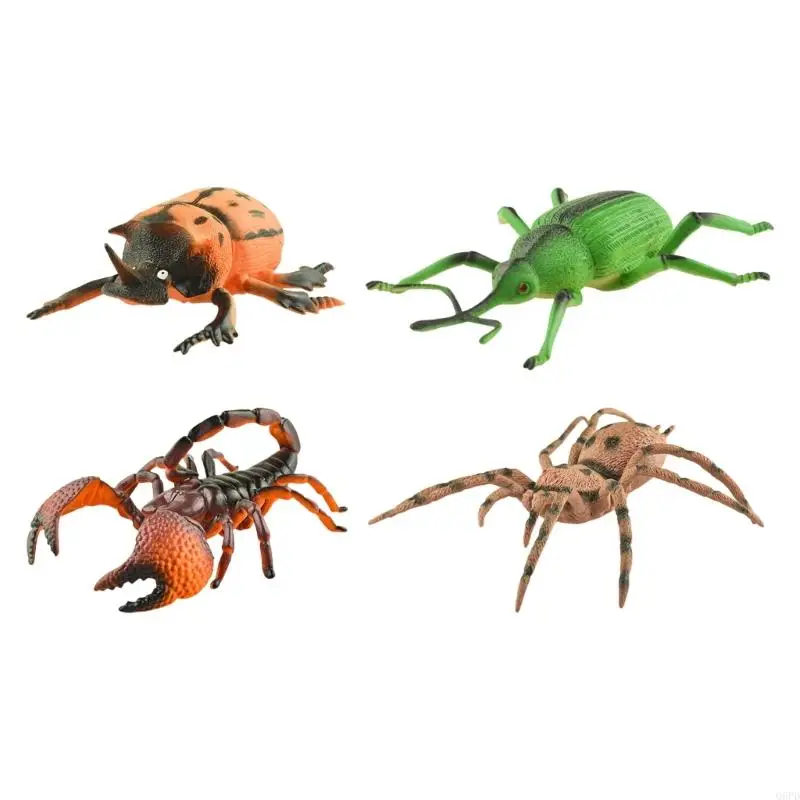   Realistic Insect Animal Model Figurine for Children Science Exploration and Imaginative Roleplay Biology Learning 4pcs