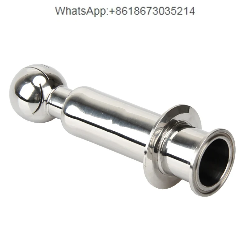 Double chuck cleaning ball 304/316 stainless steel sanitary grade clamp type quick connection rotary spray extended