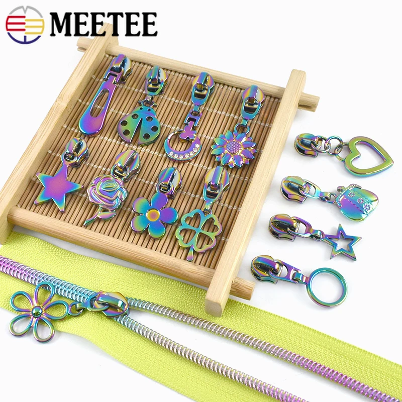 

10/20/30Pcs 5# Color Nylon Zippers Slider Down Jacket Decor Zips Luggage Bags Zipper Puller Repair Kits DIY Hardware Accessories