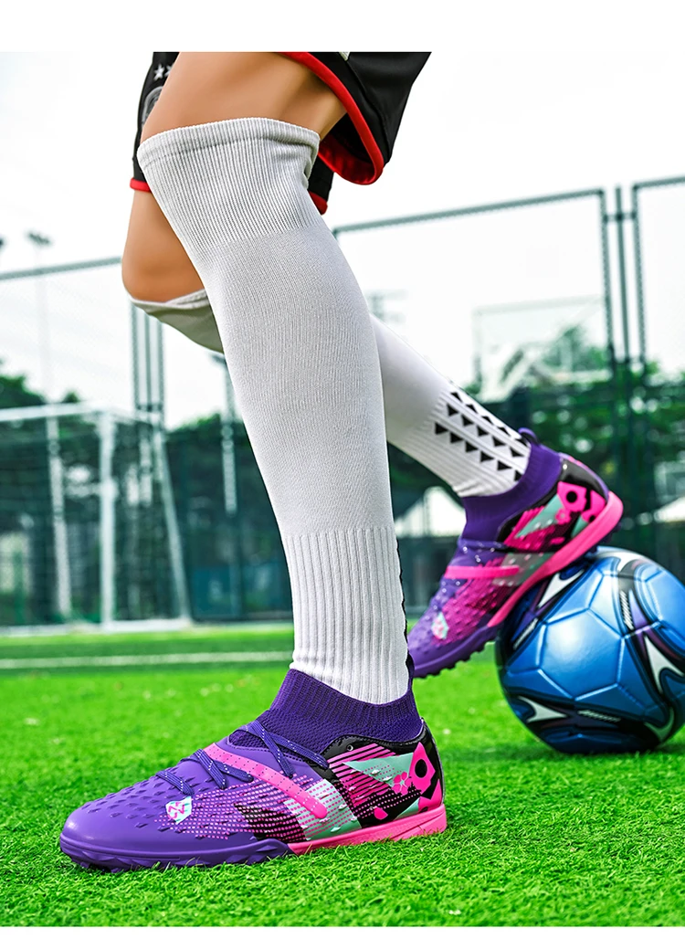 Neue Männer Fußball Schuhe Hochwertige Outdoor Hohe Knöchel Ultraleicht Indoor Fußball Stiefel Nicht-Slip Sport Schuhe Futsal Nicht-Slip – Detail 24