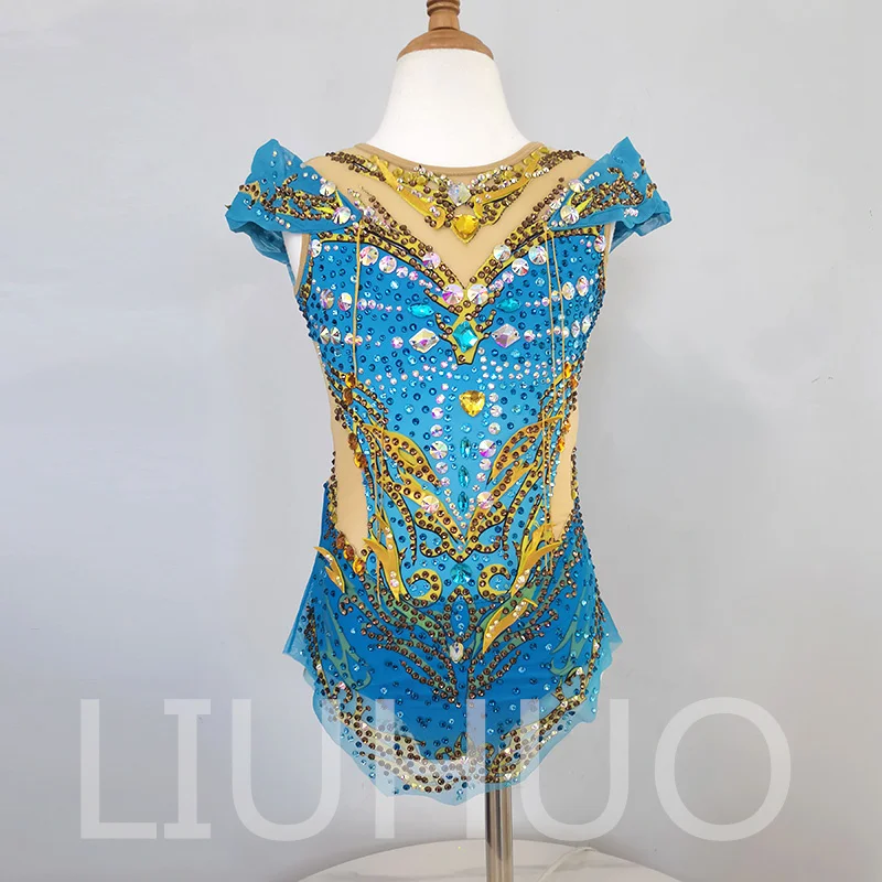 LIUHUO Rhythmic Gymnastics Leotard Competitive Cheerleading Performance For Children