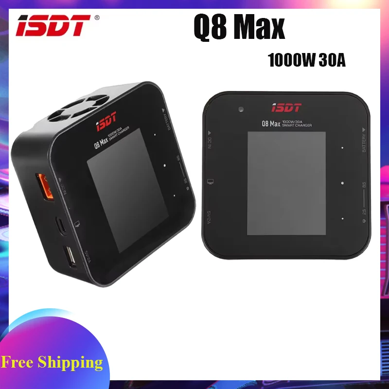 

ISDT Q8 MAX 1000W/30A intelligent charger High Power Battery Balance Charger FPV Discharger for 1-8S Lipo Battery