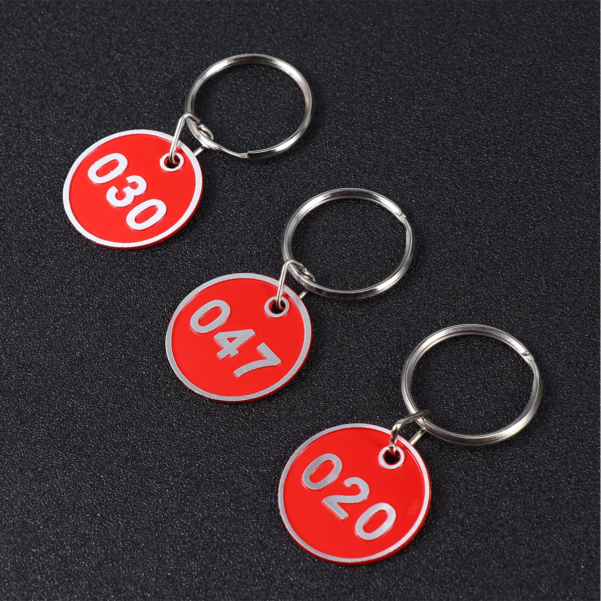 50Pcs Metal Number Plates Key Ring Labels Aluminium Alloy Storage Tags for Luggage Keys Ideal Hotels Landlords