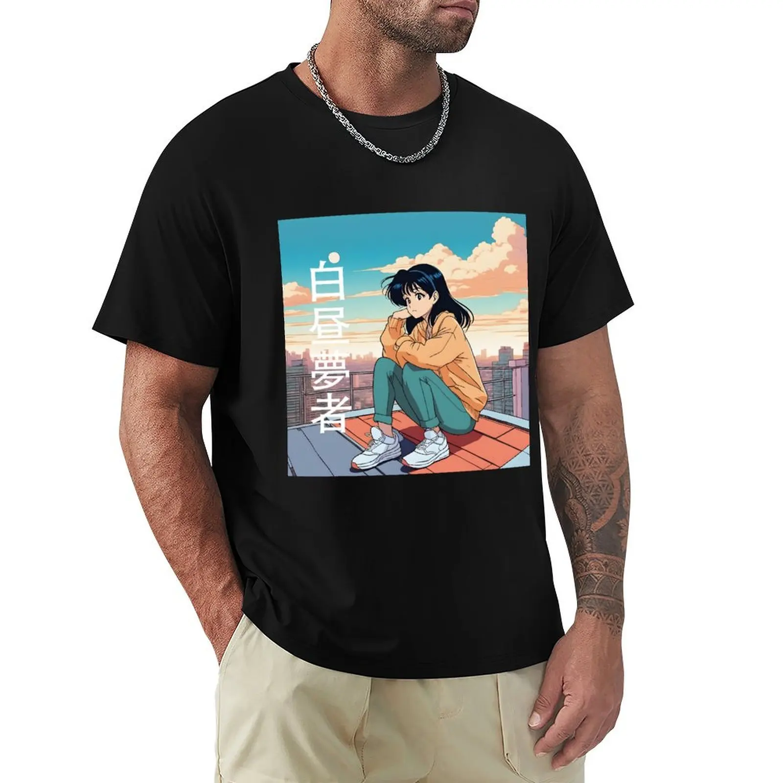 Daydreamer 90s Anime Girl T-Shirt man graphic t shirt T-Shirt