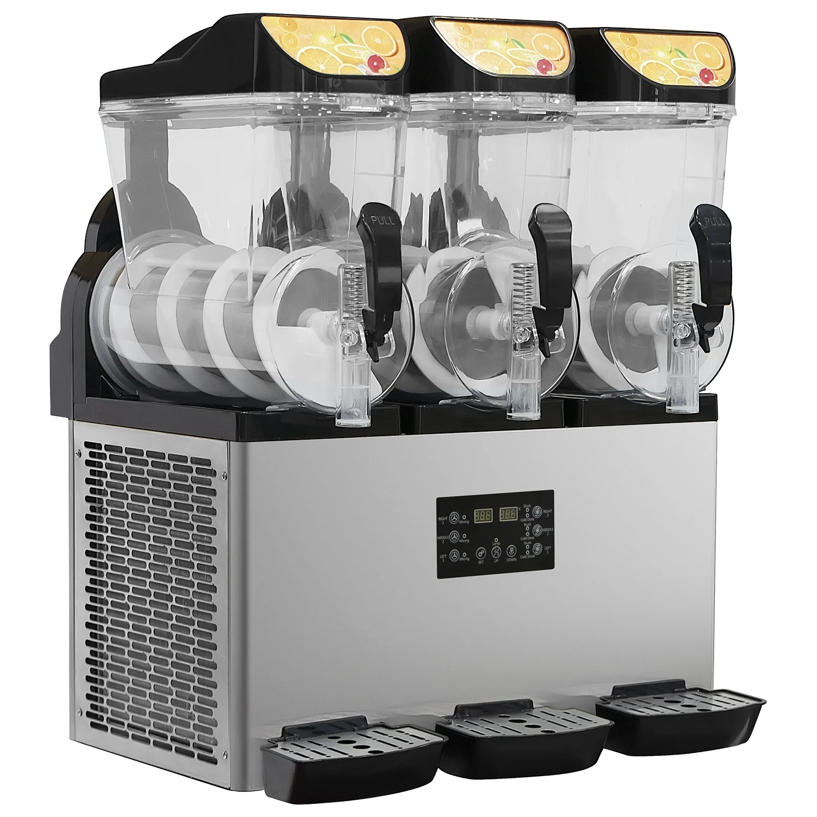 

Commercial Factory Price 15l*3 Single Tank Frozen European Plug 220V Drink Slush Machine Control Snow Melting Machine