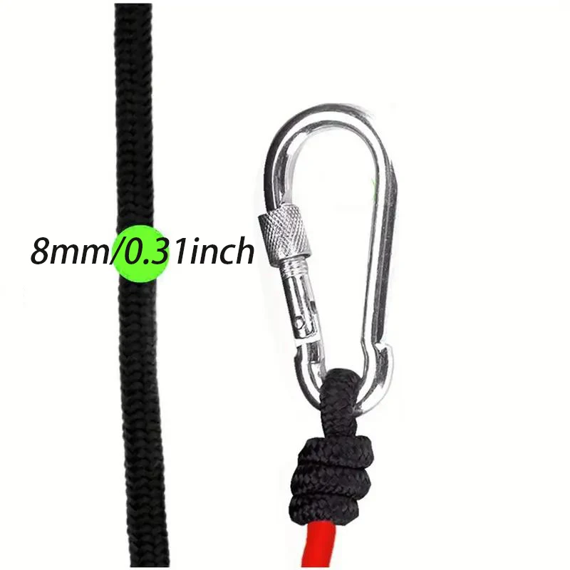 8mm Outdoor Durable Polypropylene Laundry Line Rope with Hooks for Clothes Air-drying Rope for Home Garden