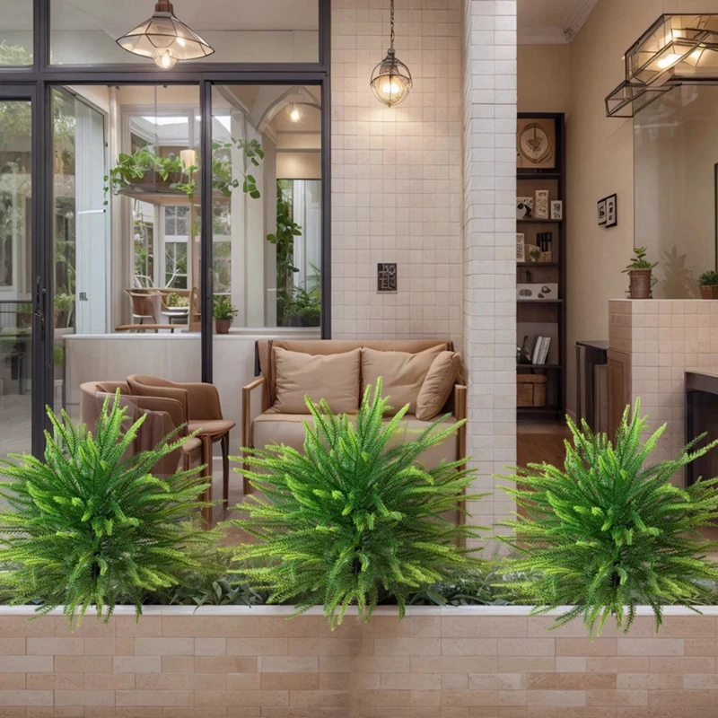 شجيرات مزيفة لشجرة توبياري صناعية بوعاء، شجيرات خارجية لديكور الحديقة، عقد طبيعي #4