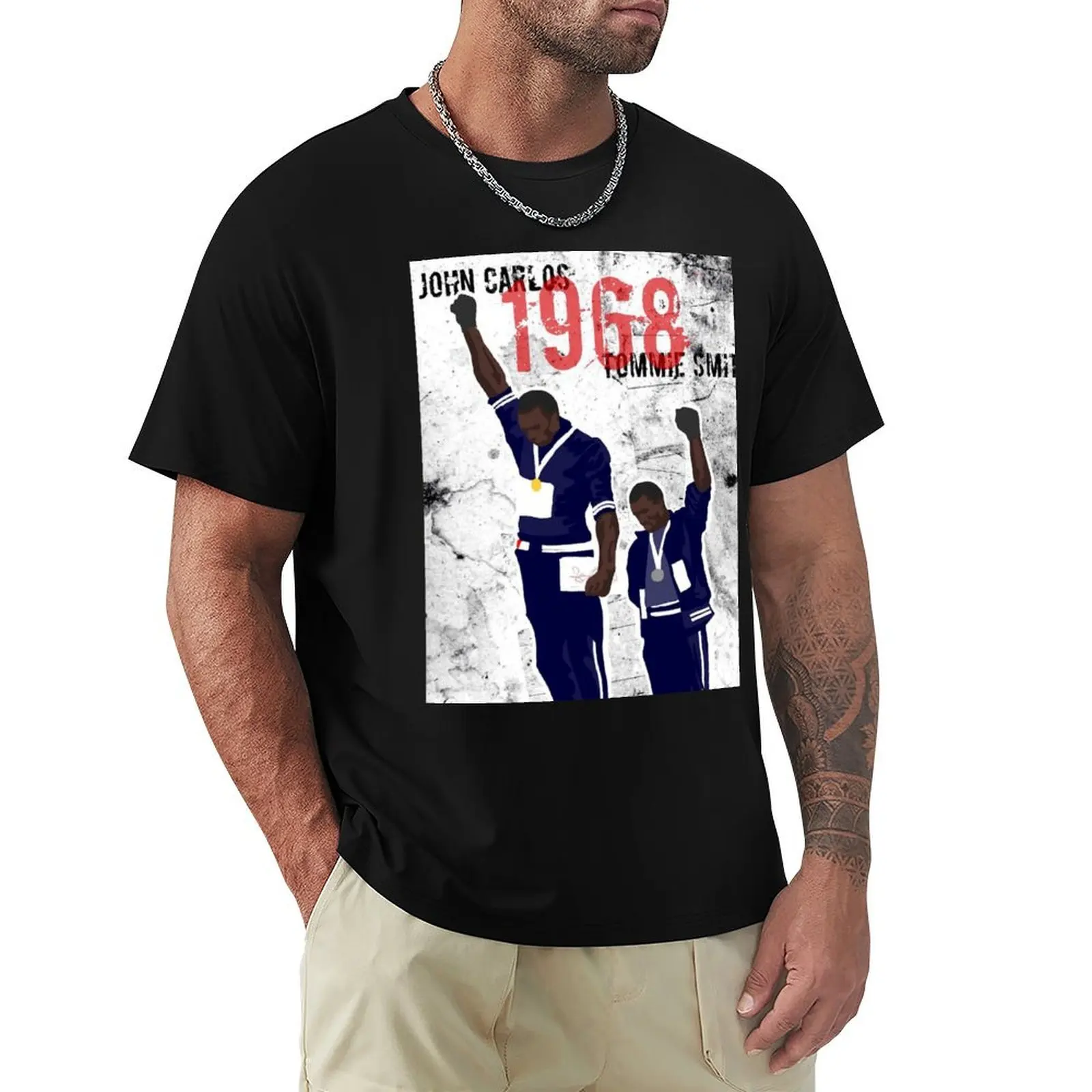 Tommie Smith and John Carlos T-Shirt Durable Work Wear T-Shirt