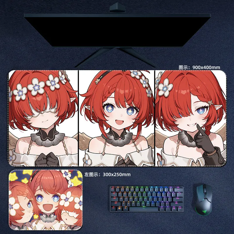 Honkai Star Rail Tribios Mouse Pad Anime Cute Large Mousepad Computer Keyboard XXL Padding Pc Gaming Accessories Office Desk Mat