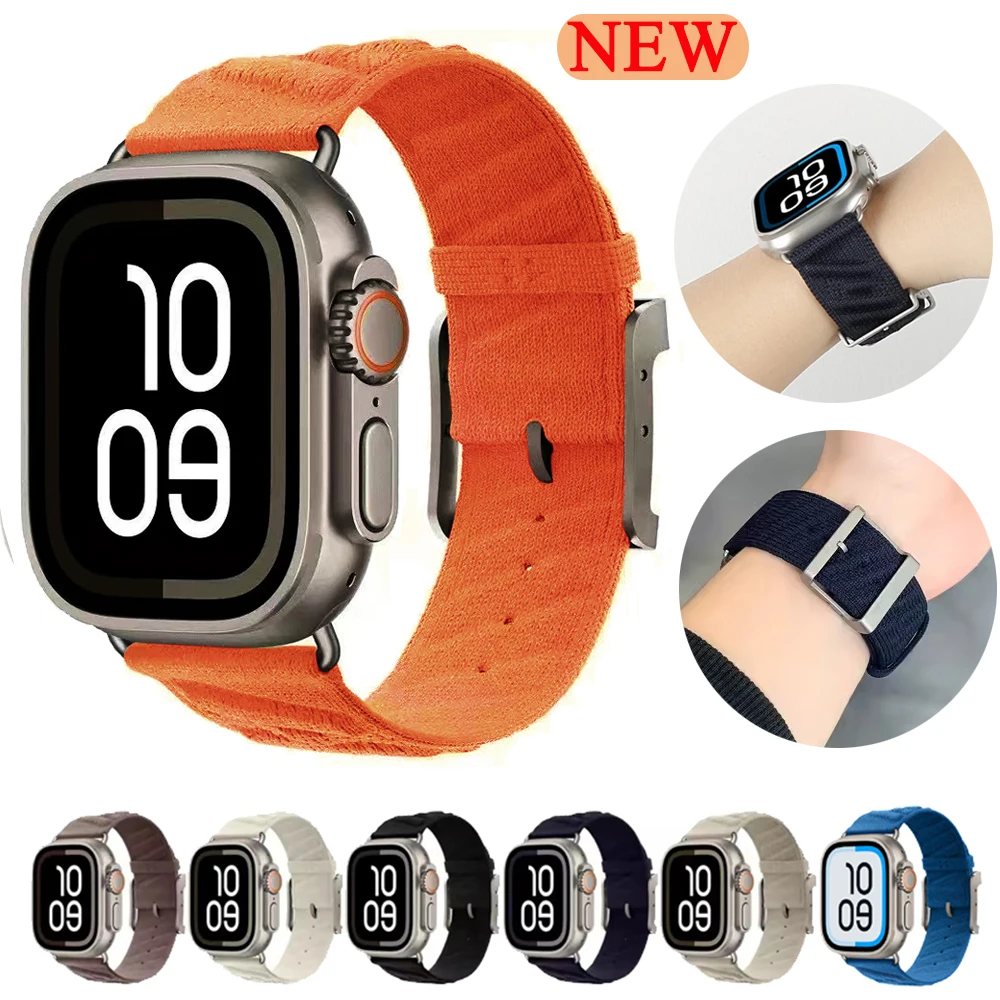 لساعة أبل الترا 2 10 9 8 7 6 حزام 46 مللي متر 44 مللي متر 45 مللي متر 49 مللي متر En Mer Band Bleu Nuit لسلسلة IWatch 10 46 مللي متر 42 مللي متر سوار رياضي