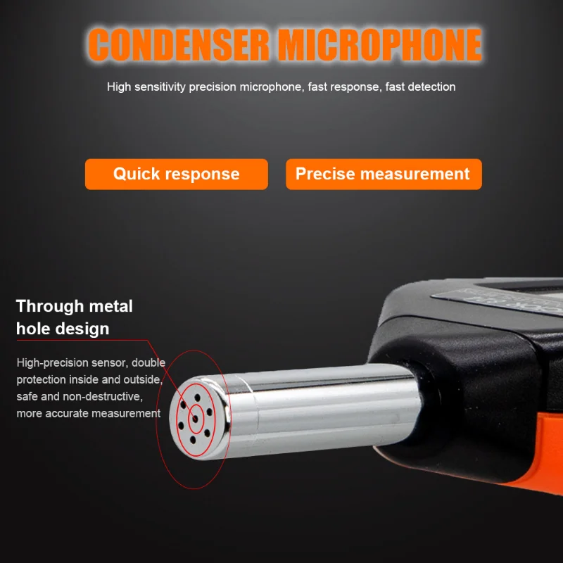 Victor 824 Digital Sound Level Meter Decibel Monitor 31.5- 8500 Hz Fast Noise Measuring Instrument DB Tester 30~130dB Mini Audio